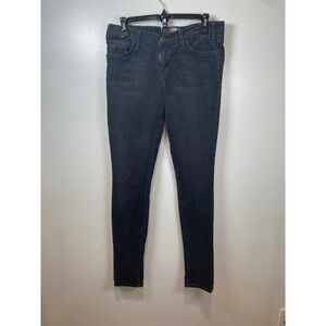 Current Elliott Corduroy Pants The Skinny Washed Black Grey Casual ‎ 28